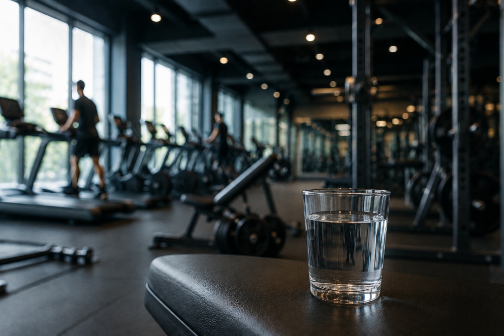 Pure drinking water for gym, fitness club and wellness studio