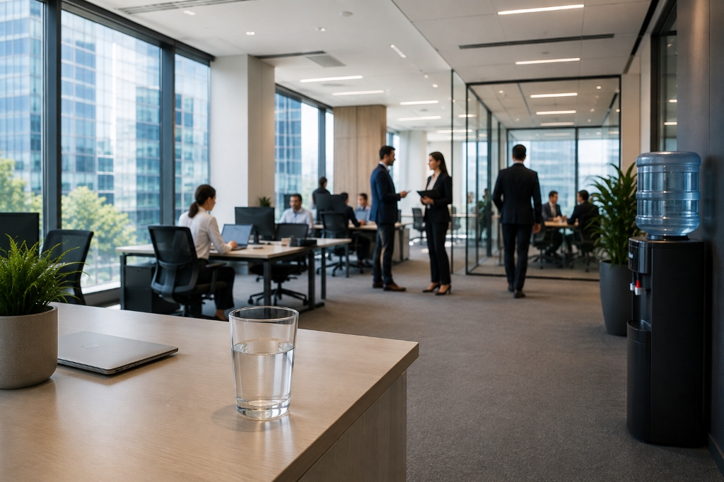 Pure drinking water for modern corporate office and workplace